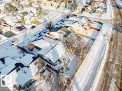 Aerial perspective of suburban area - 
