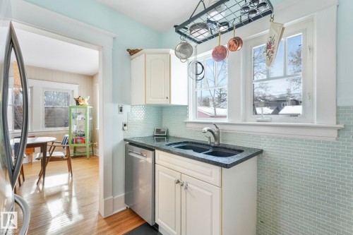 11036 125 Street, Edmonton, AB - Indoor Photo Showing Kitchen With Double Sink