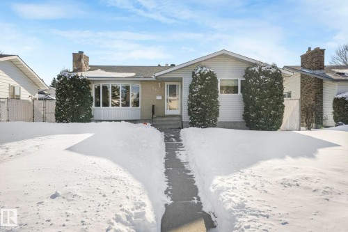 Single story home featuring a chimney - 760 Knottwood Road S, Edmonton, AB - Outdoor