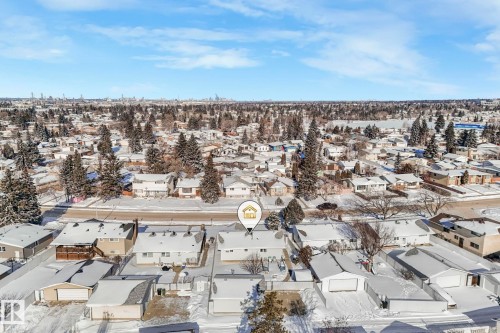 View of snowy aerial view - 760 Knottwood Road S, Edmonton, AB - Outdoor With View