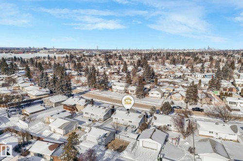 Aerial view of property and surrounding area - 760 Knottwood Road S, Edmonton, AB - Outdoor With View