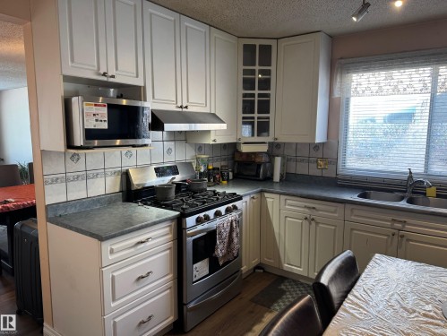 3203 74 Street, Edmonton, AB - Indoor Photo Showing Kitchen With Double Sink
