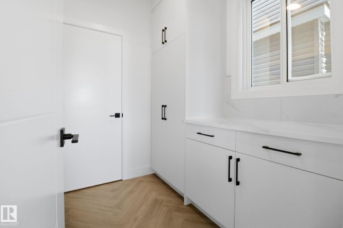 Bathroom with parquet floors - 90 Eldridge Point(E), St. Albert, AB - Indoor Photo Showing Other Room