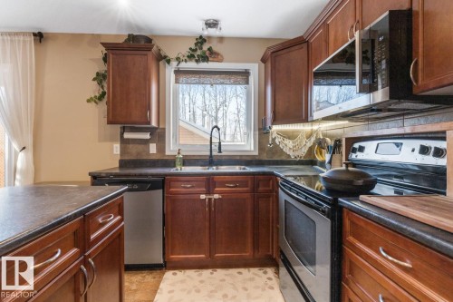3820 53 Street, Gibbons, AB - Indoor Photo Showing Kitchen With Double Sink