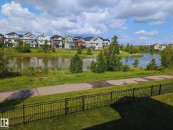 Pond and fountain - view during summer months. - 