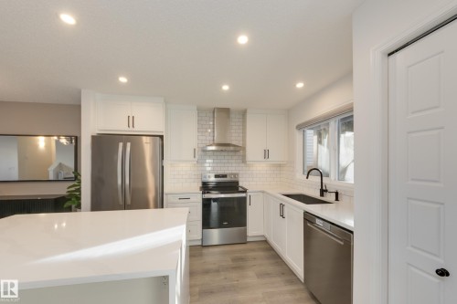 5031 Kinney Link Link, Edmonton, AB - Indoor Photo Showing Kitchen With Stainless Steel Kitchen With Upgraded Kitchen