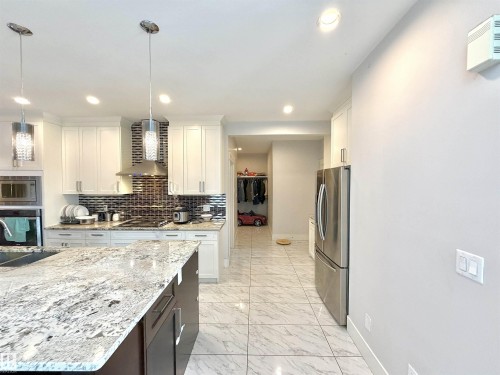 1273 Adamson Drive, Edmonton, AB - Indoor Photo Showing Kitchen With Upgraded Kitchen