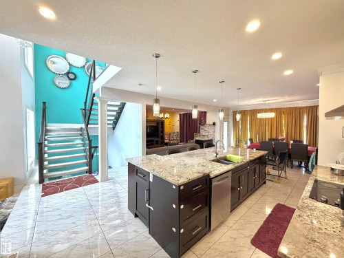 1273 Adamson Drive, Edmonton, AB - Indoor Photo Showing Kitchen With Upgraded Kitchen