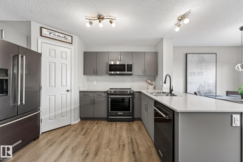 9040 Cooper Link, Edmonton, AB - Indoor Photo Showing Kitchen With Double Sink With Upgraded Kitchen