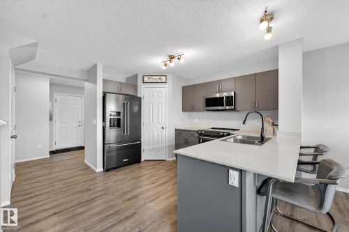 9040 Cooper Link, Edmonton, AB - Indoor Photo Showing Kitchen With Double Sink With Upgraded Kitchen
