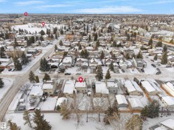 Snowy aerial view with a residential view - 