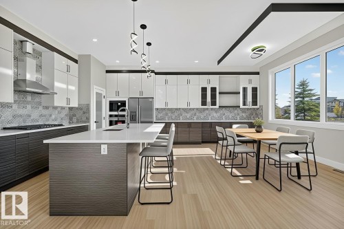 181 Edgewater Circle, Leduc, AB - Indoor Photo Showing Kitchen With Upgraded Kitchen
