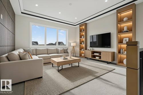 181 Edgewater Circle, Leduc, AB - Indoor Photo Showing Living Room
