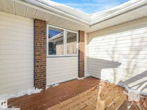 View of deck - 4504 48 Avenue, Onoway, AB - Outdoor With Deck Patio Veranda With Exterior