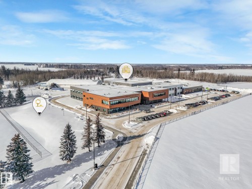 Drone / aerial view of a commercial area - 4504 48 Avenue, Onoway, AB - Outdoor With View
