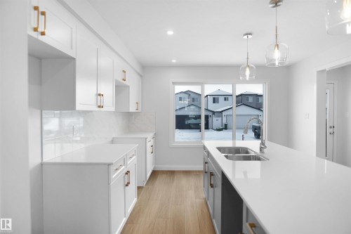 18172 73 Street, Edmonton, AB - Indoor Photo Showing Kitchen With Double Sink With Upgraded Kitchen
