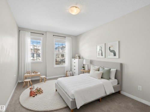 Digitally staged for illustrative purposes - 1267 Chappelle Boulevard, Edmonton, AB - Indoor Photo Showing Bedroom
