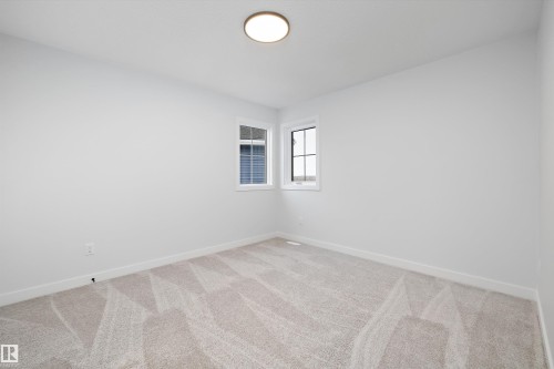Spare room featuring baseboards and light carpet - 718 Elderberry Close Nw, Edmonton, AB - Indoor Photo Showing Other Room
