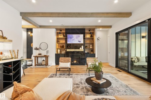 49213 Range Road 82, Rural Brazeau County, AB - Indoor Photo Showing Other Room With Fireplace