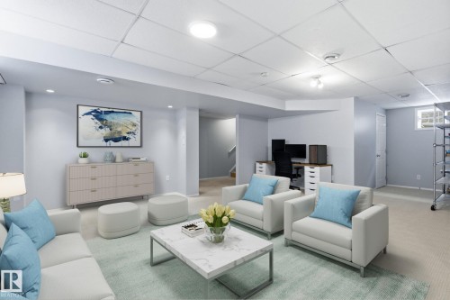 5302 57 Avenue, Stony Plain, AB - Indoor Photo Showing Living Room