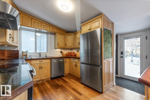 9319 95 Street, Edmonton, AB - Indoor Photo Showing Kitchen With Double Sink