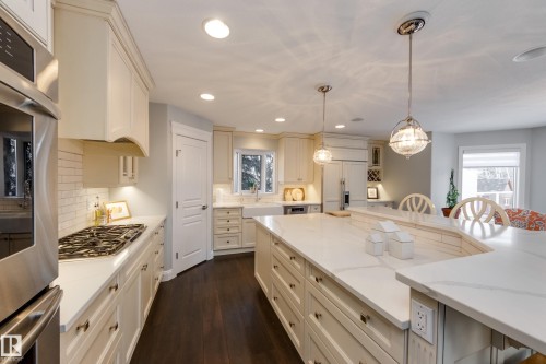 103 Weaver Drive, Edmonton, AB - Indoor Photo Showing Kitchen With Upgraded Kitchen