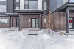 View of snow covered property entrance - 