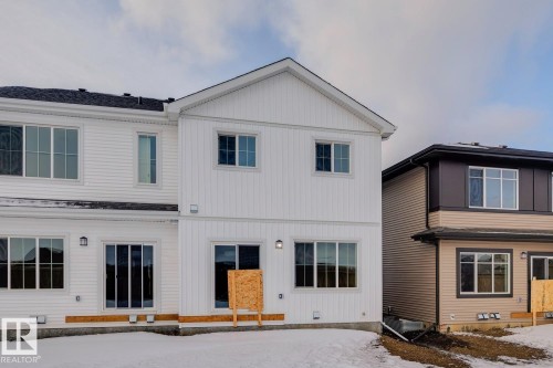 View of snow covered rear of property - 407 26 Street, Edmonton, AB - Outdoor