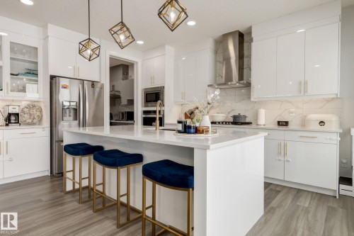 6456 King Wynd, Edmonton, AB - Indoor Photo Showing Kitchen With Upgraded Kitchen