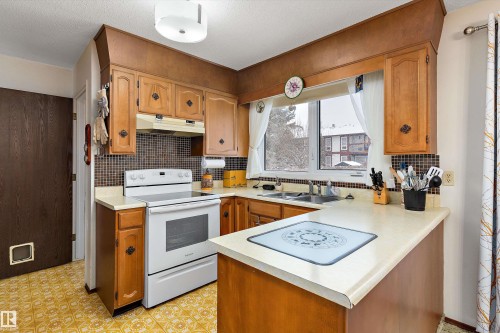 16016 102 Street, Edmonton, AB - Indoor Photo Showing Kitchen With Double Sink