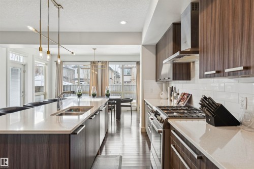 3112 Allan Landing Landing, Edmonton, AB - Indoor Photo Showing Kitchen With Double Sink With Upgraded Kitchen