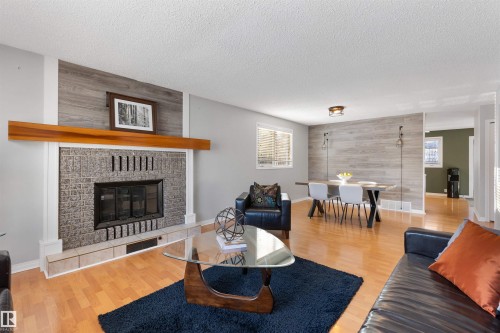 40 Windsor Crescent, St. Albert, AB - Indoor Photo Showing Living Room With Fireplace