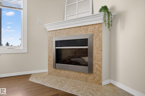 415 12111 51 Avenue, Edmonton, AB - Indoor Photo Showing Living Room With Fireplace