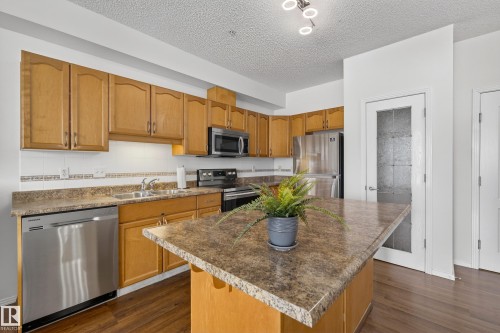 415 12111 51 Avenue, Edmonton, AB - Indoor Photo Showing Kitchen With Double Sink