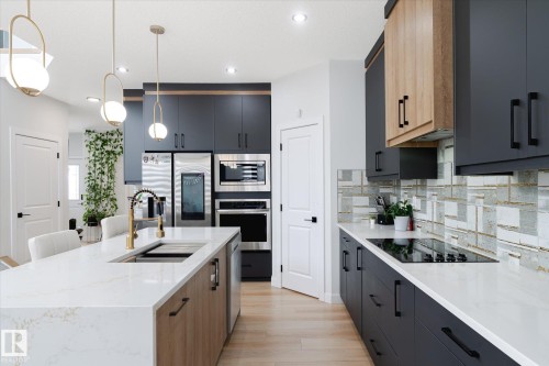 353 Roberts Wynd, Leduc, AB - Indoor Photo Showing Kitchen With Double Sink With Upgraded Kitchen