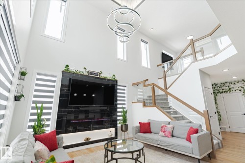 353 Roberts Wynd, Leduc, AB - Indoor Photo Showing Living Room