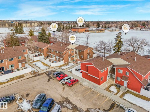 Aerial perspective of suburban area - 13271 47 Street, Edmonton, AB - Outdoor