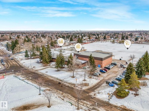 View of snowy aerial view - 13271 47 Street, Edmonton, AB - Outdoor With View
