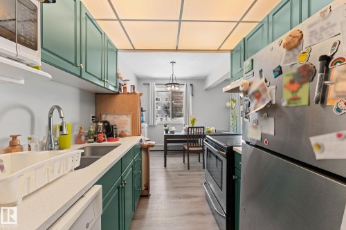 10 11219 103A Avenue, Edmonton, AB - Indoor Photo Showing Kitchen With Double Sink