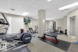 Exercise room with a paneled ceiling - 