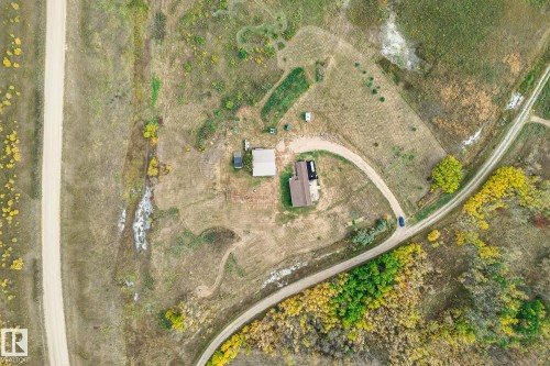 Aerial view of sparsely populated area - 23509A Twp Road 484, Rural Leduc County, AB - 