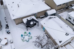 View of snowy aerial view - 