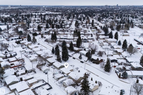 View of snowy aerial view - 7719 71 Avenue, Edmonton, AB - Outdoor With View