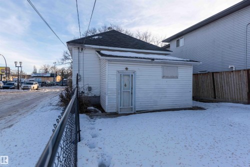 View of snow covered structure - 11734 87 Street, Edmonton, AB - Outdoor