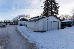 View of snow covered garage - 
