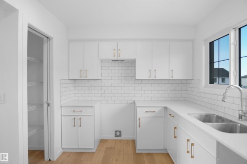 43 1009 Cy Becker Road, Edmonton, AB - Indoor Photo Showing Kitchen With Double Sink