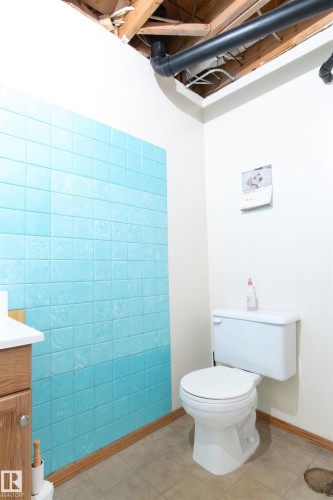 Bathroom featuring toilet and vanity - 9305 151 Street, Edmonton, AB - Indoor Photo Showing Bathroom