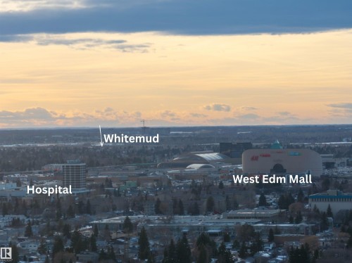 Aerial view at dusk of a view of city - 9305 151 Street, Edmonton, AB - Outdoor With View