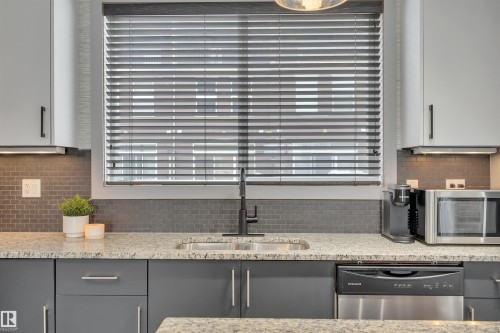 1641 Cunningham Way, Edmonton, AB - Indoor Photo Showing Kitchen With Double Sink With Upgraded Kitchen