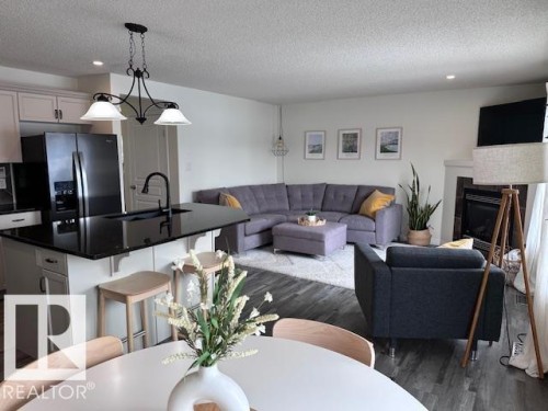 FRESH PAINT 2025 MAIN FLOOR AND UPPER - 461 Charlotte Crescent, Sherwood Park, AB - Indoor Photo Showing Other Room With Fireplace